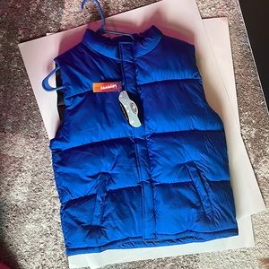 Blue puffer vest